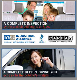 Complete inspection and complete report available at Courtier Auto Laval Complete inspection and complete report